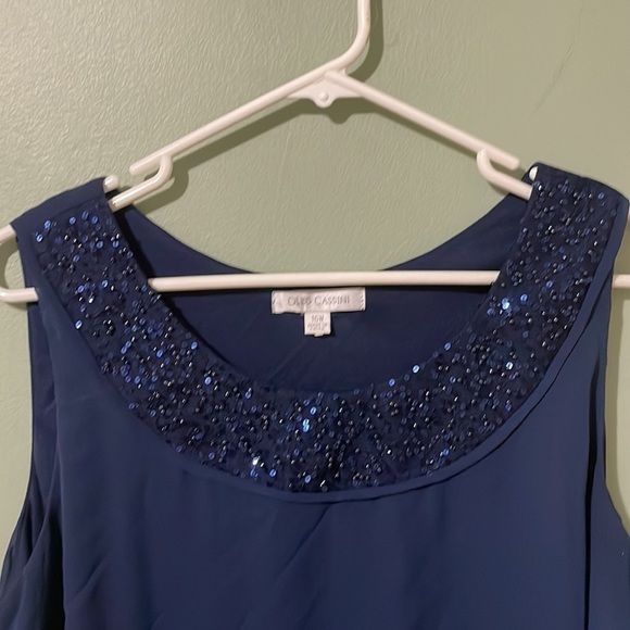 OLEG Cassini Tank and Kimono Set Navy size 16w - Picture 6 of 14